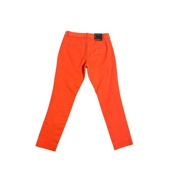 NWT Banana Republic Orange Sloan Skinny Low Rise Cropped Pants SZ 0 Work Office - Picture 2 of 8